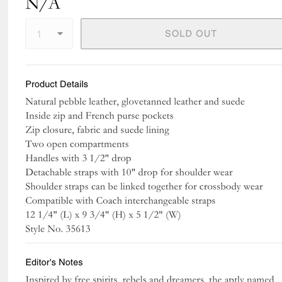 COACH Rogue With Leather Sequins-35613 1941 - Picture 7 of 11